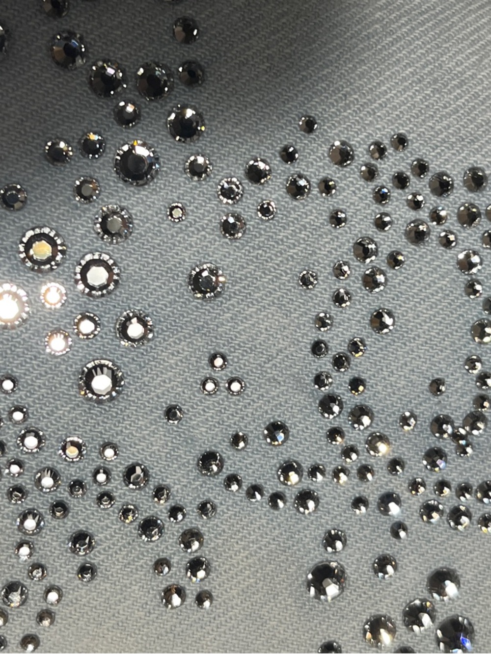 CHANEL Light Blue Quilted Crystal-Studded Shoulder Bag - Picture 9 of 16